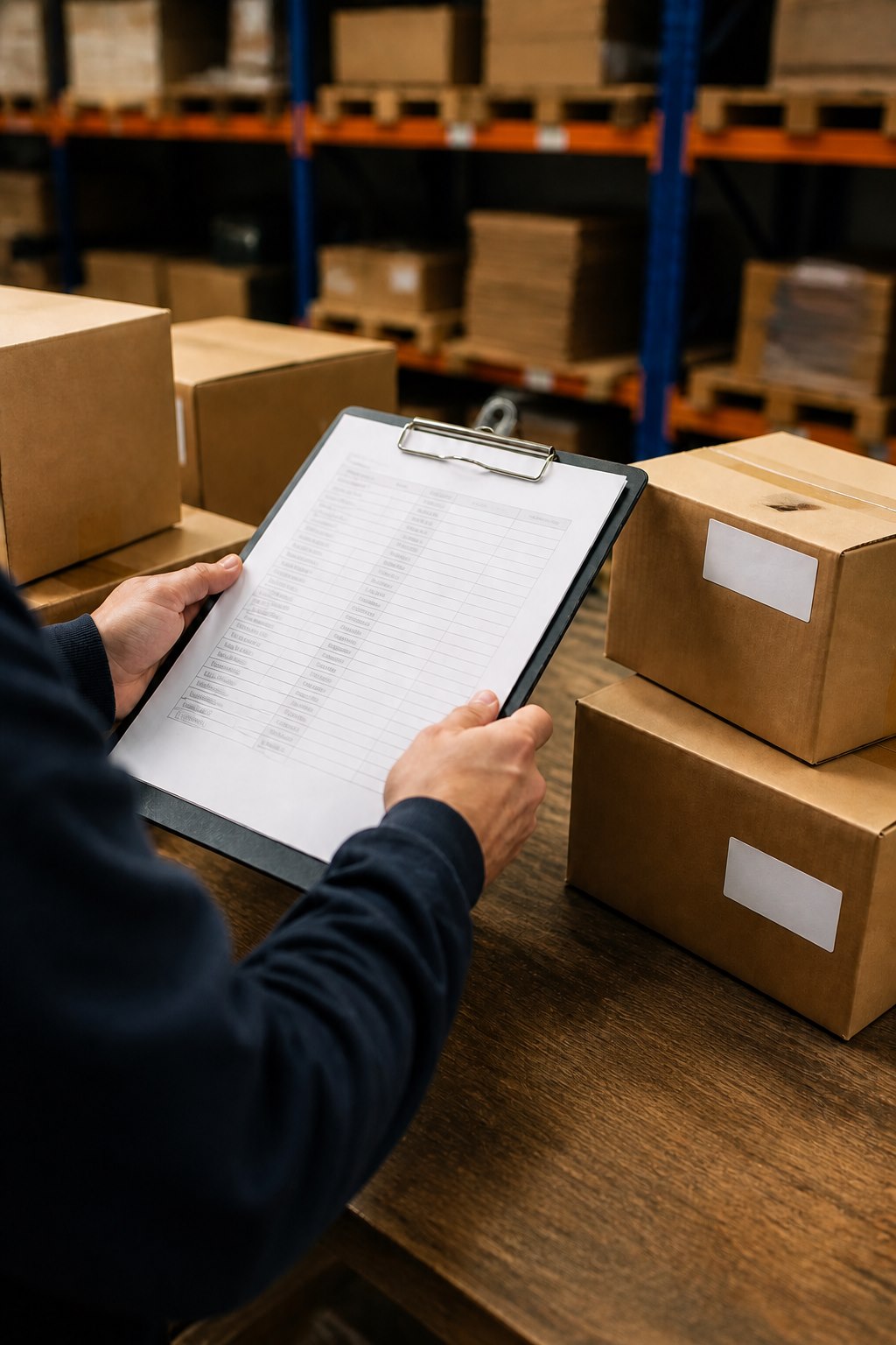 Vonalkódos készletkezelés és digitális készletinformációk nyomon követése raktári környezetben.